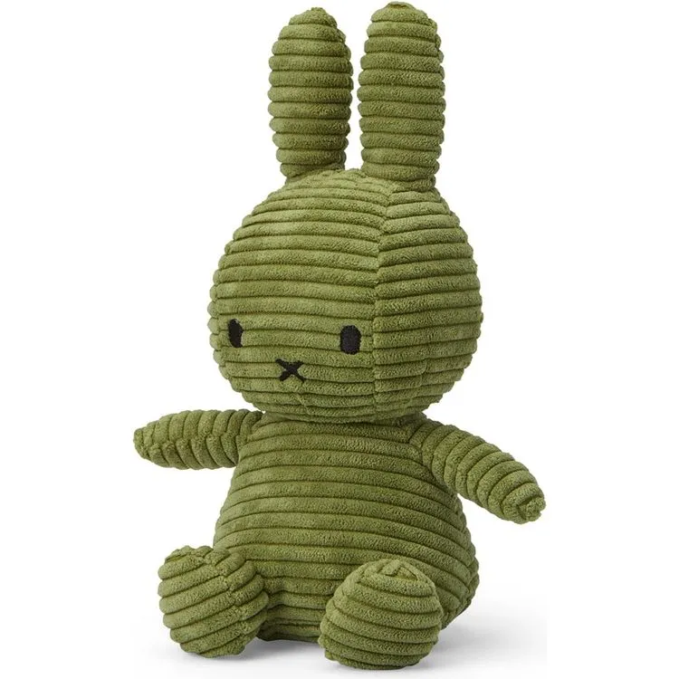 Miffy Sitting Corduroy Olive Green 9"