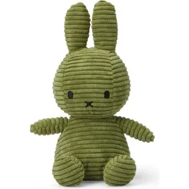 Miffy Sitting Corduroy Olive Green 9"