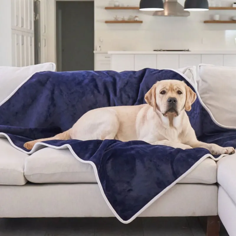 Paw Brands, PupProtector™ Waterproof Throw Blanket, Blue Velvet