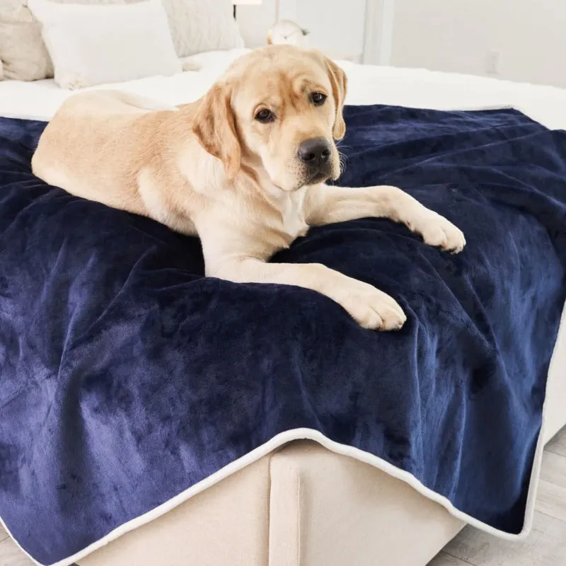 Paw Brands, PupProtector™ Waterproof Throw Blanket, Blue Velvet