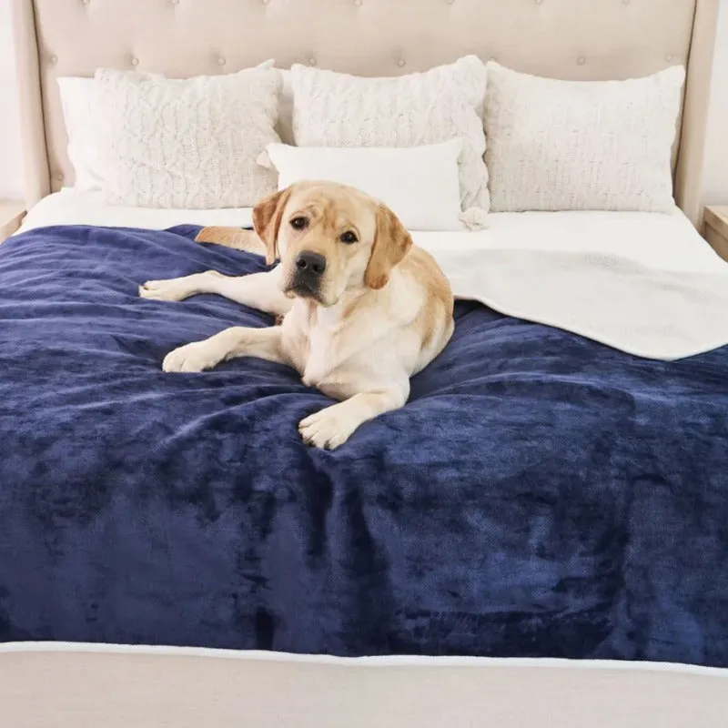 Paw Brands, PupProtector™ Waterproof Throw Blanket, Blue Velvet