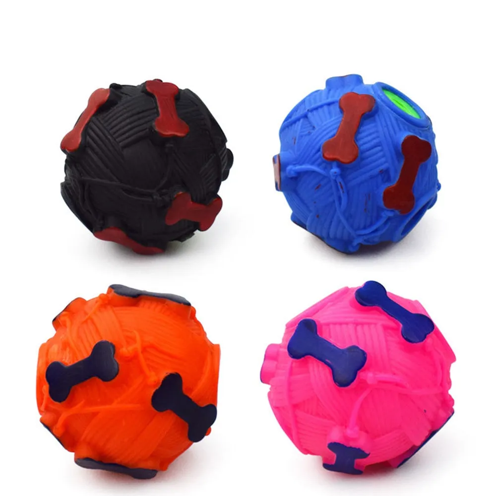 PAWS ASIA Custom Dog Treat Toy Eco Friendly Vinyl Feeder Leak Food Ball Toys Pet