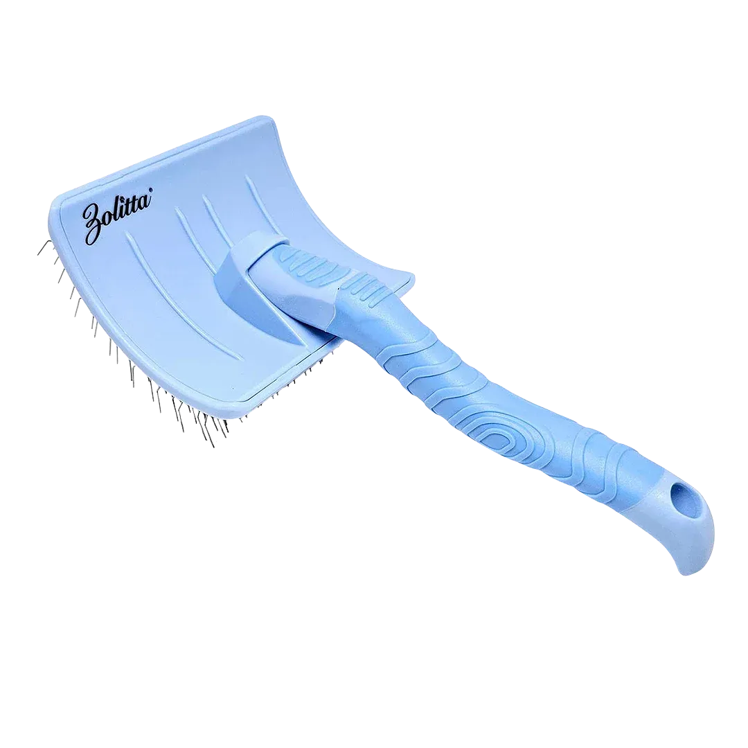Plastic Handle Large Slicker Brush Blue by Zolitta
