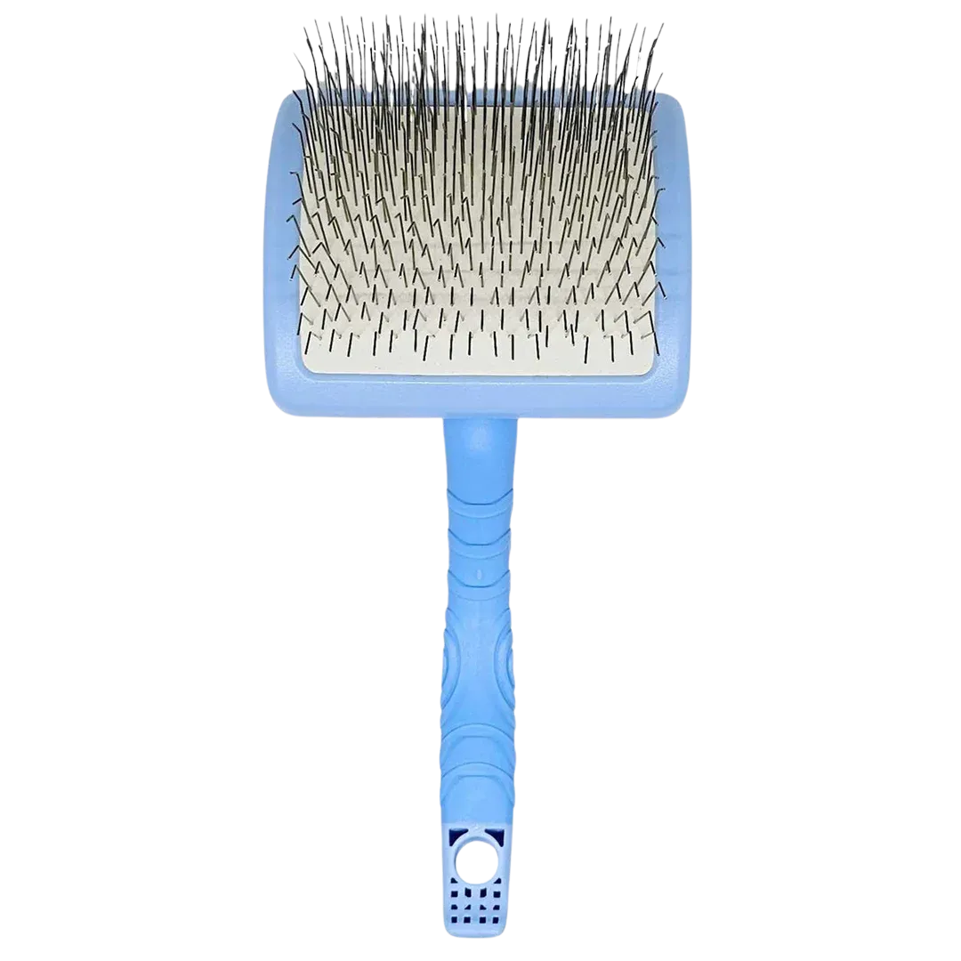 Plastic Handle Large Slicker Brush Blue by Zolitta