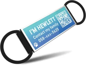 QR Code Dog Tag, Silent Slide On Name Tags Jingle-Free silencer ID for Pets