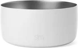 Simple Modern Stainless Steel Pet Water Bowl for Dogs & Cats | Reusable Insulated Stainless Steel Food Bowls for Dog Cat | No Tip No Slip BPA Free | Bentley Collection | Large (64oz) | Winter White