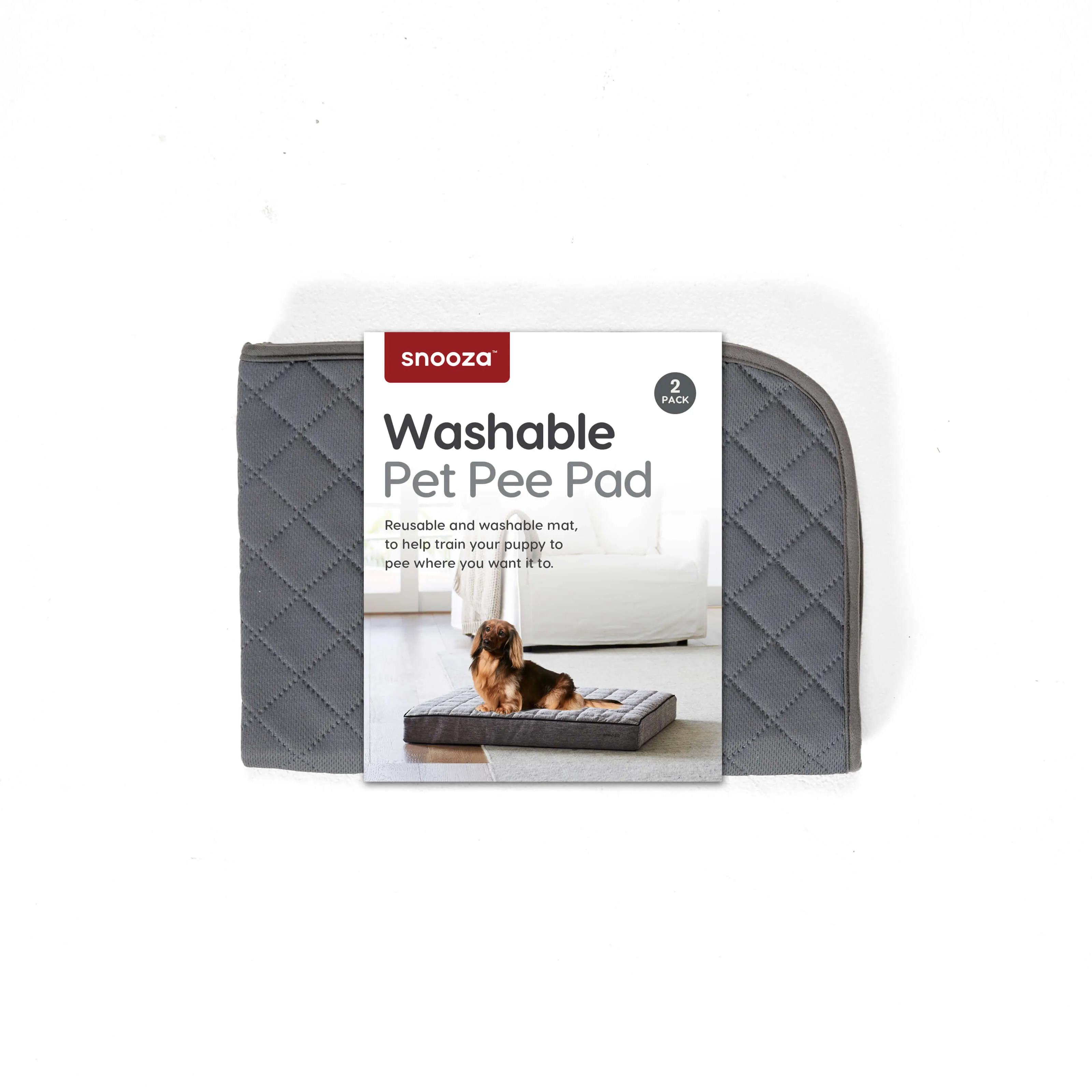 Snooza Washable Pee Pad Dark Grey 2pk