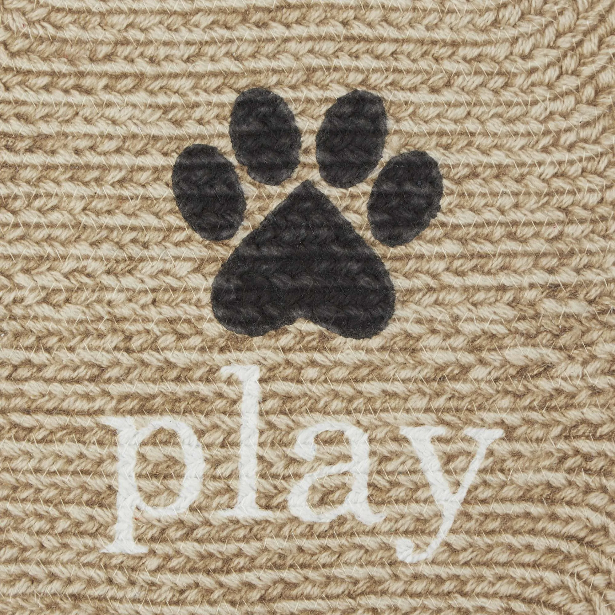 Stone Eat Play Love Bone Shaped Pet Mat 16X24