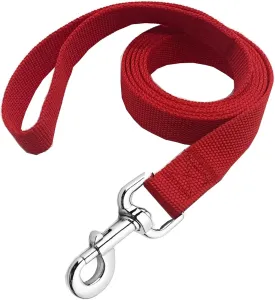 Strong Nylon Dog Leash, 4FT/ 5 FT/ 6FT Dog Leashes for Medium Large Dogs (6FT, Red)