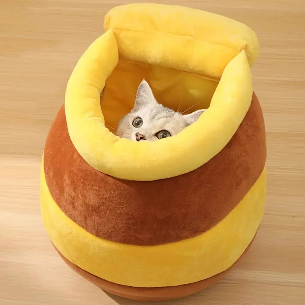 Themed Cat Bed Adorable Honey Jar