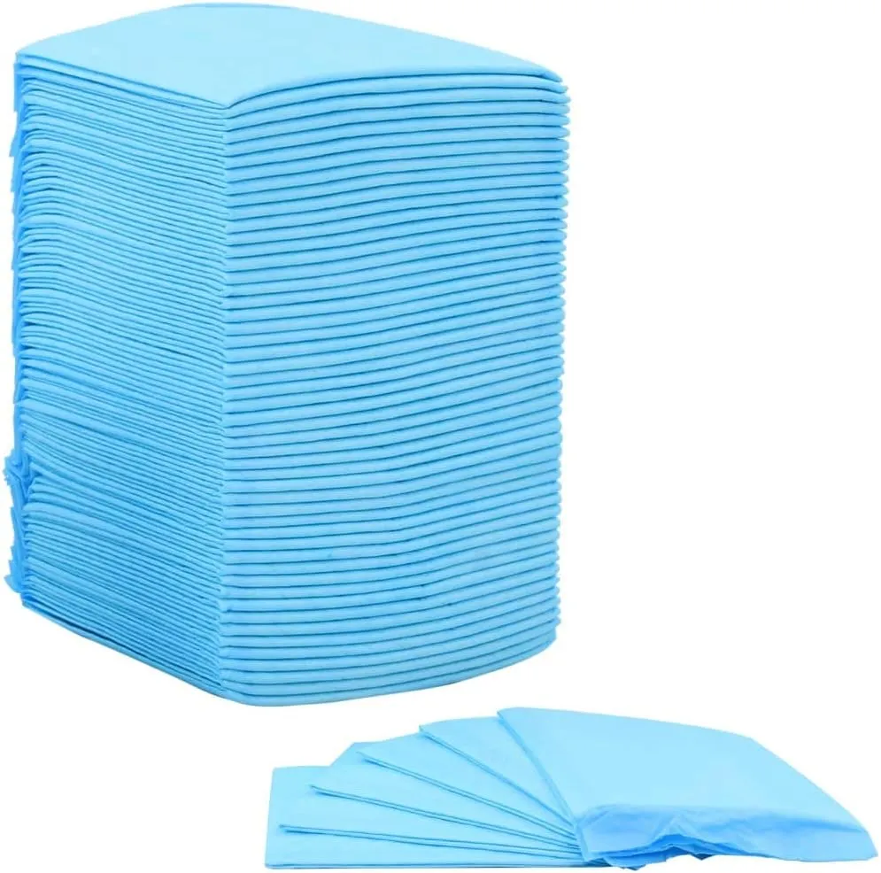 vidaXL Extra Absorbent Pet Training Pads, 400 pcs, 17.7"x13", Non Woven Fabric, 4 Layered Leakage Protection, Ideal for Older, Incontinent Dogs and Puppy Toilet Training - Blue and White