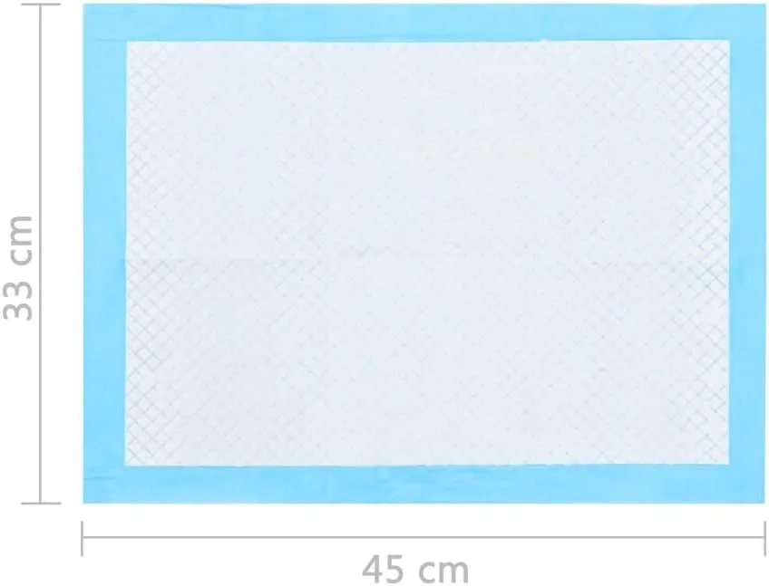 vidaXL Extra Absorbent Pet Training Pads, 400 pcs, 17.7"x13", Non Woven Fabric, 4 Layered Leakage Protection, Ideal for Older, Incontinent Dogs and Puppy Toilet Training - Blue and White