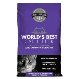World's Best Cat Litter Lavender Scented Multi Cat Clumping Formula