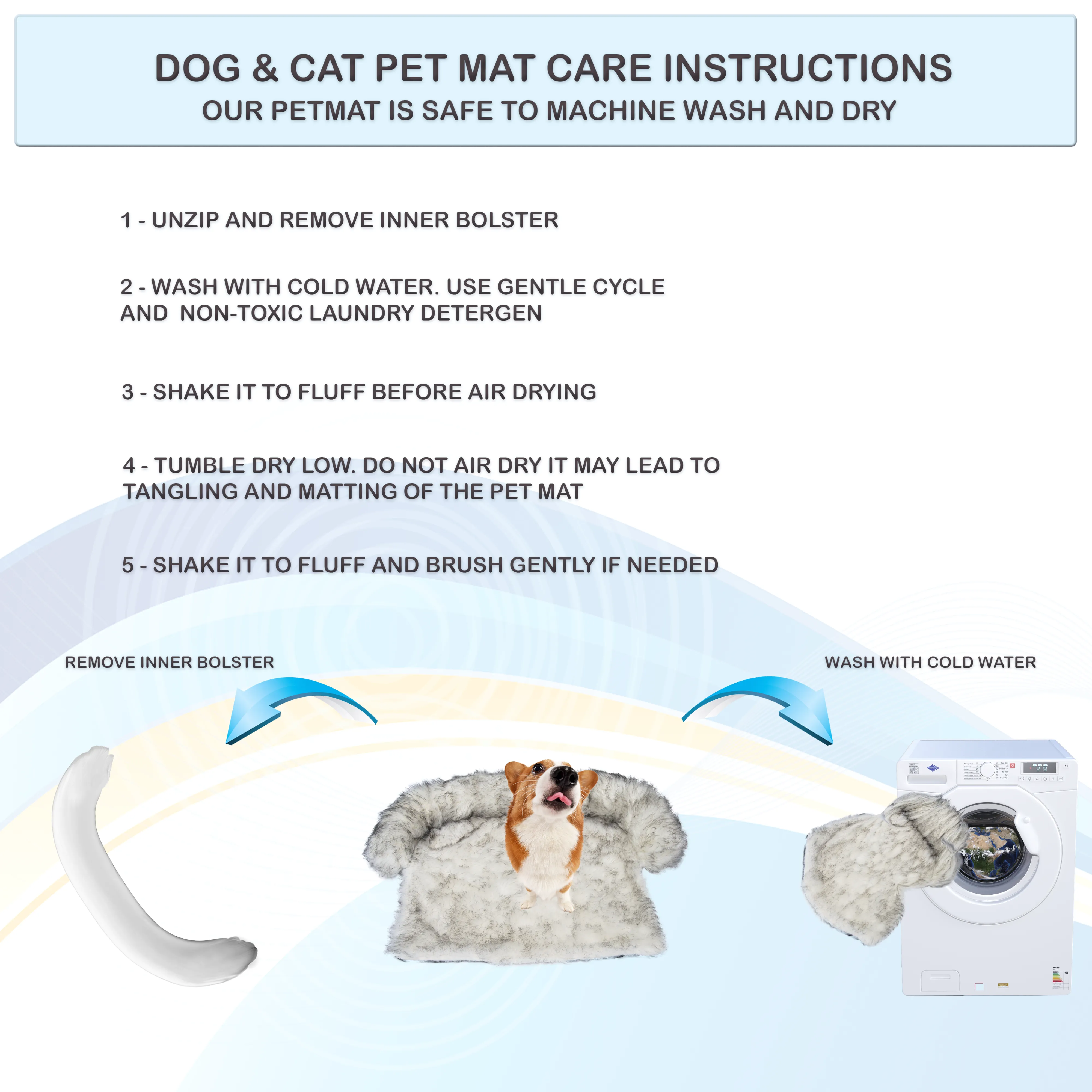 XX Large Luxury Fur Calming Dog Bed, Furniture Protector, for Large, Medium and Small Dogs and Cats